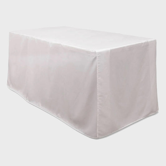 white trestle table cover table cloth