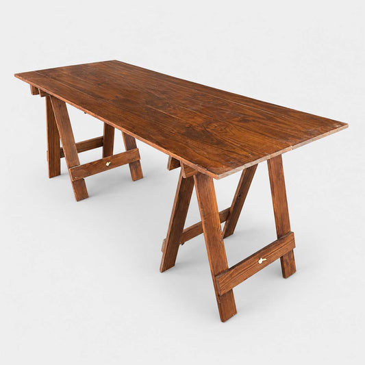 2.1m Timber Trestle Table